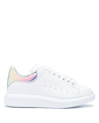 weiße Leder niedrige Sneakers von Alexander McQueen