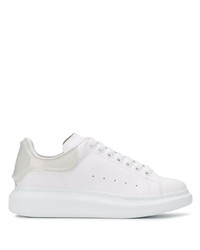 weiße Leder niedrige Sneakers von Alexander McQueen