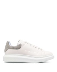 weiße Leder niedrige Sneakers von Alexander McQueen