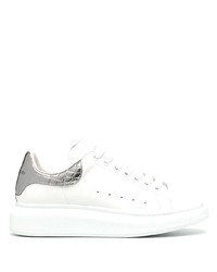 weiße Leder niedrige Sneakers von Alexander McQueen