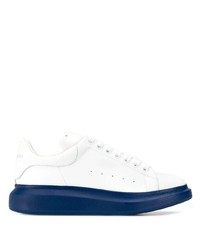 weiße Leder niedrige Sneakers von Alexander McQueen