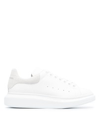 weiße Leder niedrige Sneakers von Alexander McQueen