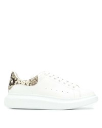 weiße Leder niedrige Sneakers von Alexander McQueen