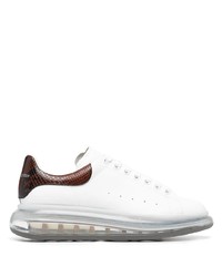 weiße Leder niedrige Sneakers von Alexander McQueen