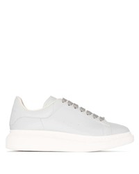 weiße Leder niedrige Sneakers von Alexander McQueen