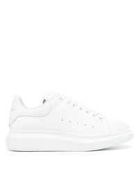 weiße Leder niedrige Sneakers von Alexander McQueen