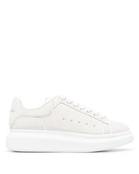 weiße Leder niedrige Sneakers von Alexander McQueen