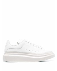 weiße Leder niedrige Sneakers von Alexander McQueen