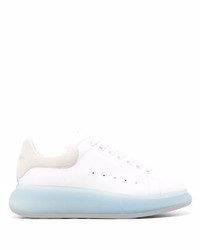 weiße Leder niedrige Sneakers von Alexander McQueen