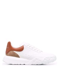 weiße Leder niedrige Sneakers von Alexander McQueen