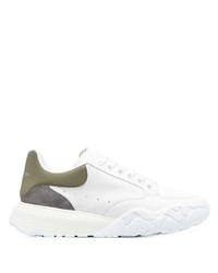 weiße Leder niedrige Sneakers von Alexander McQueen