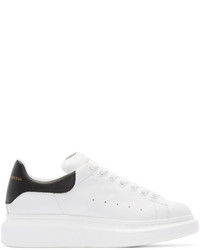 weiße Leder niedrige Sneakers von Alexander McQueen