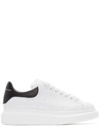 weiße Leder niedrige Sneakers von Alexander McQueen