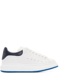 weiße Leder niedrige Sneakers von Alexander McQueen