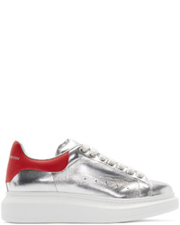 weiße Leder niedrige Sneakers von Alexander McQueen