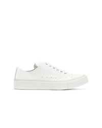 weiße Leder niedrige Sneakers von Alexander McQueen