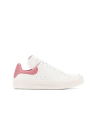 weiße Leder niedrige Sneakers von Alexander McQueen