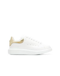 weiße Leder niedrige Sneakers von Alexander McQueen