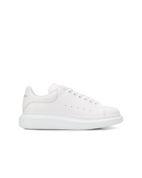 weiße Leder niedrige Sneakers von Alexander McQueen