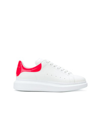 weiße Leder niedrige Sneakers von Alexander McQueen