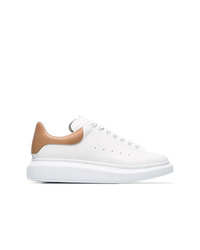 weiße Leder niedrige Sneakers von Alexander McQueen