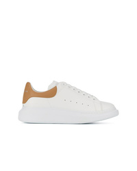 weiße Leder niedrige Sneakers von Alexander McQueen