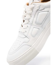 weiße Leder niedrige Sneakers von Ami Paris