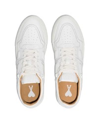 weiße Leder niedrige Sneakers von Ami Paris