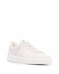 weiße Leder niedrige Sneakers von Balmain