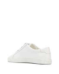 weiße Leder niedrige Sneakers von Saint Laurent