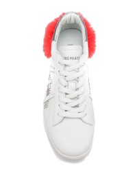 weiße Leder niedrige Sneakers von Premiata