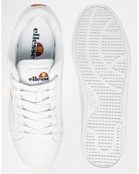 weiße Leder niedrige Sneakers von Ellesse