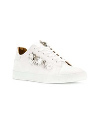 weiße Leder niedrige Sneakers von Black Dioniso