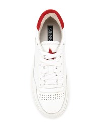 weiße Leder niedrige Sneakers von Senso