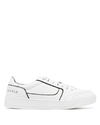 weiße Leder niedrige Sneakers von Armani Exchange