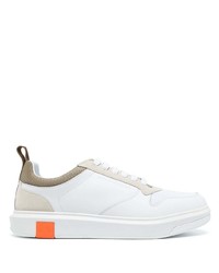 weiße Leder niedrige Sneakers von Armani Exchange