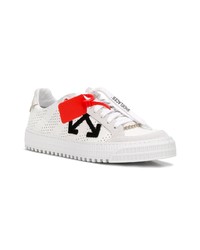 weiße Leder niedrige Sneakers von Off-White