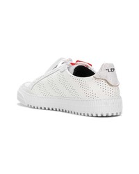 weiße Leder niedrige Sneakers von Off-White