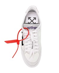 weiße Leder niedrige Sneakers von Off-White