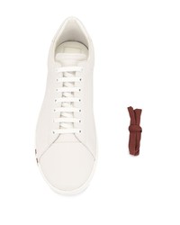 weiße Leder niedrige Sneakers von Bally