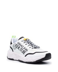 weiße Leder niedrige Sneakers von VERSACE JEANS COUTURE