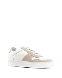 weiße Leder niedrige Sneakers von Common Projects