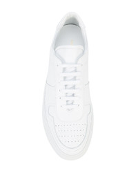 weiße Leder niedrige Sneakers von Common Projects