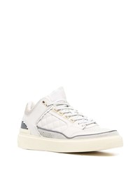 weiße Leder niedrige Sneakers von Balmain