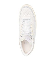 weiße Leder niedrige Sneakers von Balmain