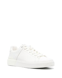 weiße Leder niedrige Sneakers von Balmain