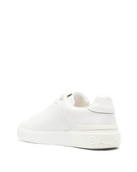 weiße Leder niedrige Sneakers von Balmain