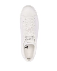 weiße Leder niedrige Sneakers von Balmain