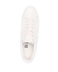 weiße Leder niedrige Sneakers von Balmain