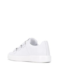 weiße Leder niedrige Sneakers von Balmain